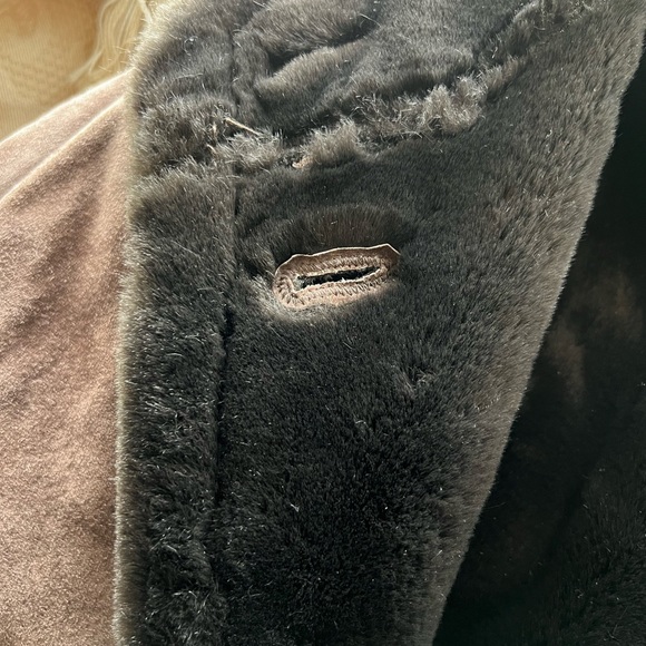 Marvin Richards brown suede and faux fur women’s coat - Picture 13 of 13